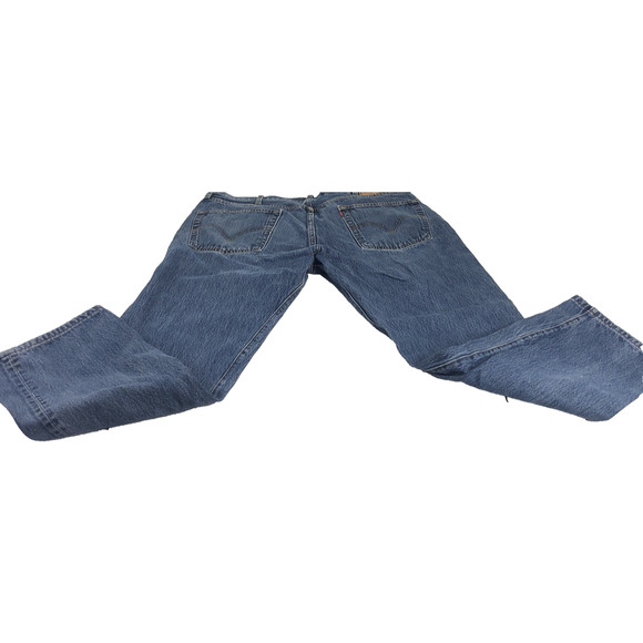 Vintage Levis 501 Jeans Men's 38x34 Straight Leg Button Fly Distressed 90s Denim - Picture 7 of 11